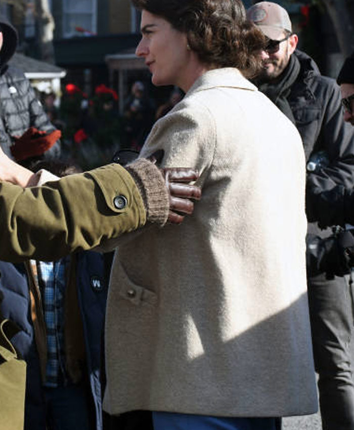 Springsteen Deliver Me from Nowhere Adele Springsteen Short Wool Coat