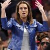 Stephanie White Head Coach WNBA Playoffs Blue Leather Jacket