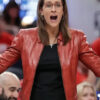 Stephanie White WNBA Playoffs Red Jacket