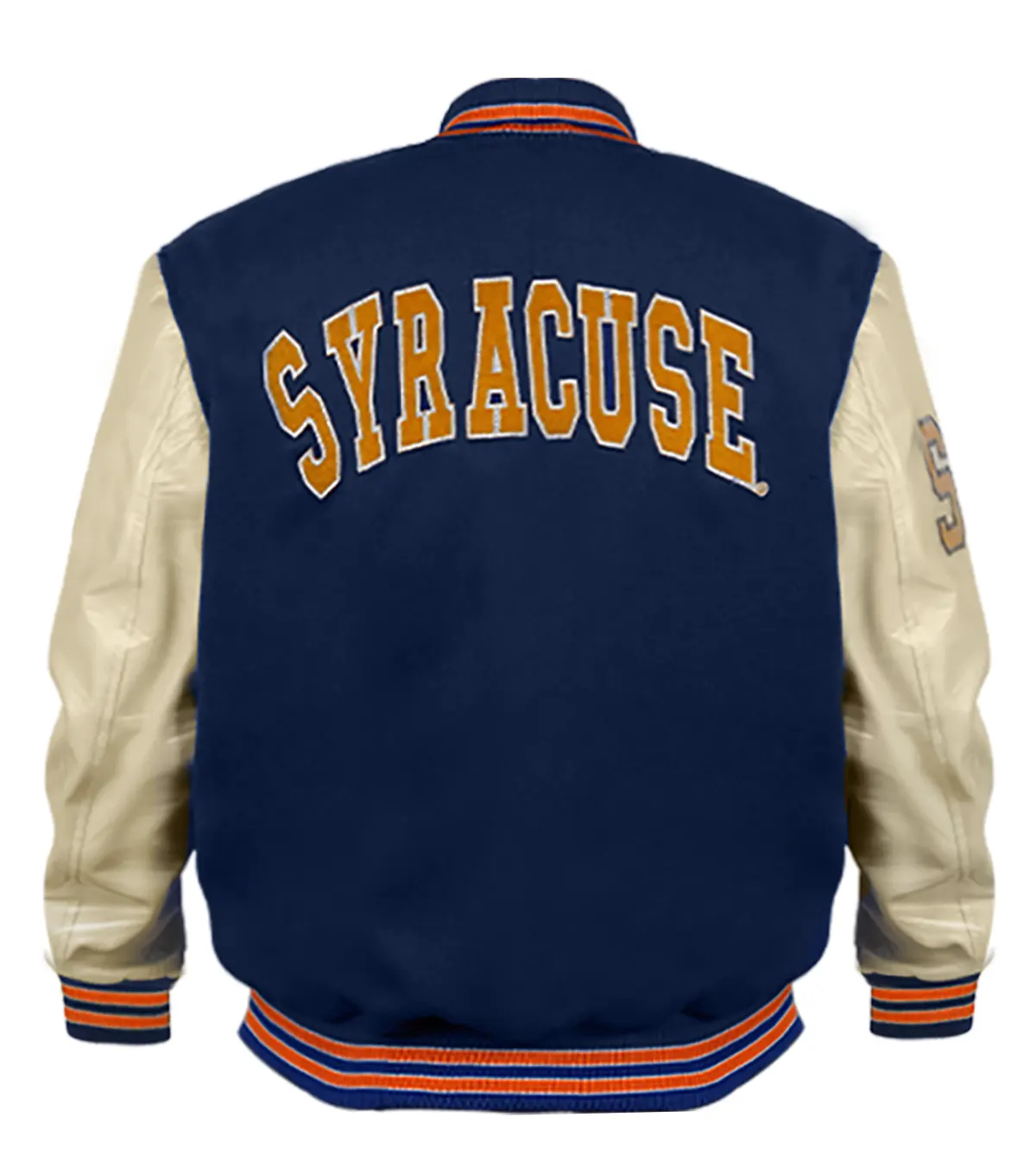Syracuse S Blue And White Letterman Varsity Jacket For Men And Women