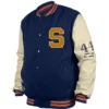 Syracuse S Blue Letterman Varsity Jacket For Men And Women