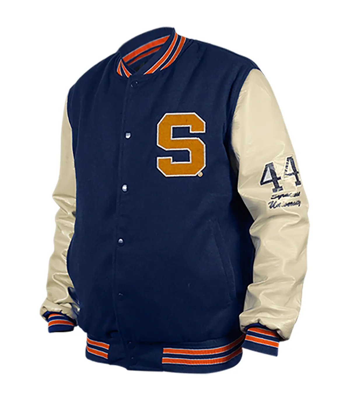 Syracuse S Blue Letterman Varsity Jacket For Men And Women
