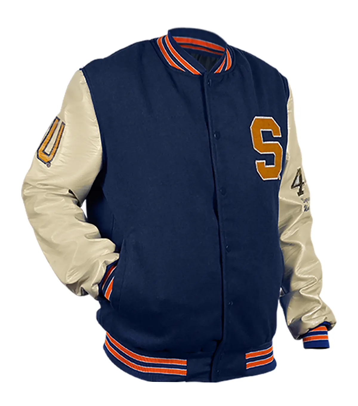 Syracuse S Letterman Varsity Jacket For Men And Women