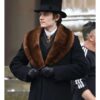 Louis Partridge House of Guinness Black Wool Coat
