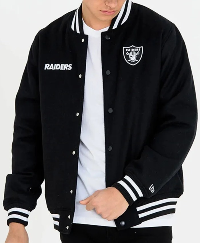 Las Vegas Raiders Team Black Bomber Jacket