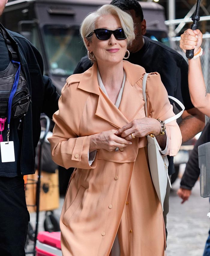 The Devil Wears Prada 2 Miranda Priestly Beige Cotton Long Coat
