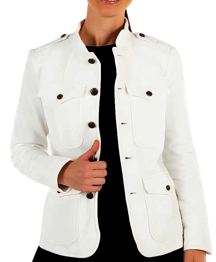 The Girlfriend Tv Series S01 Laura Sanderson White Wool Jacket