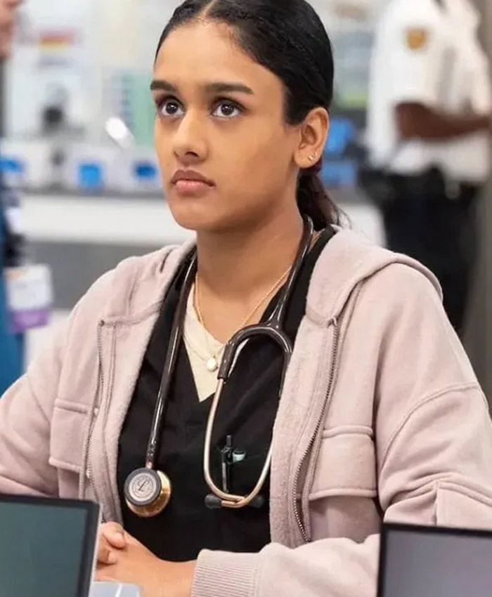 The Pitt Series Shabana Azeez Light Purple Hooded Jacket