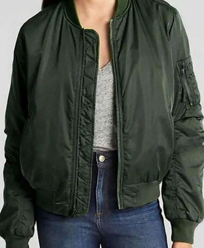 The Sandman Tv Series Razane Jammal Green Bomber Jacket