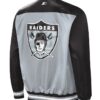 Starter Black and Grey Las Vegas Raiders The Tradition II Satin Full-Snap Jacket