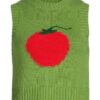 Sara Haines’s The View 2025 Tomato Motif Knit Sweater Vest - Green