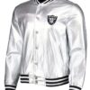 Shop LA Raiders The Wild Collective Silver Metallic Jacket