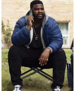 Mayor of Kingstown Tobi Bamtefa Blue Puffer Jacket