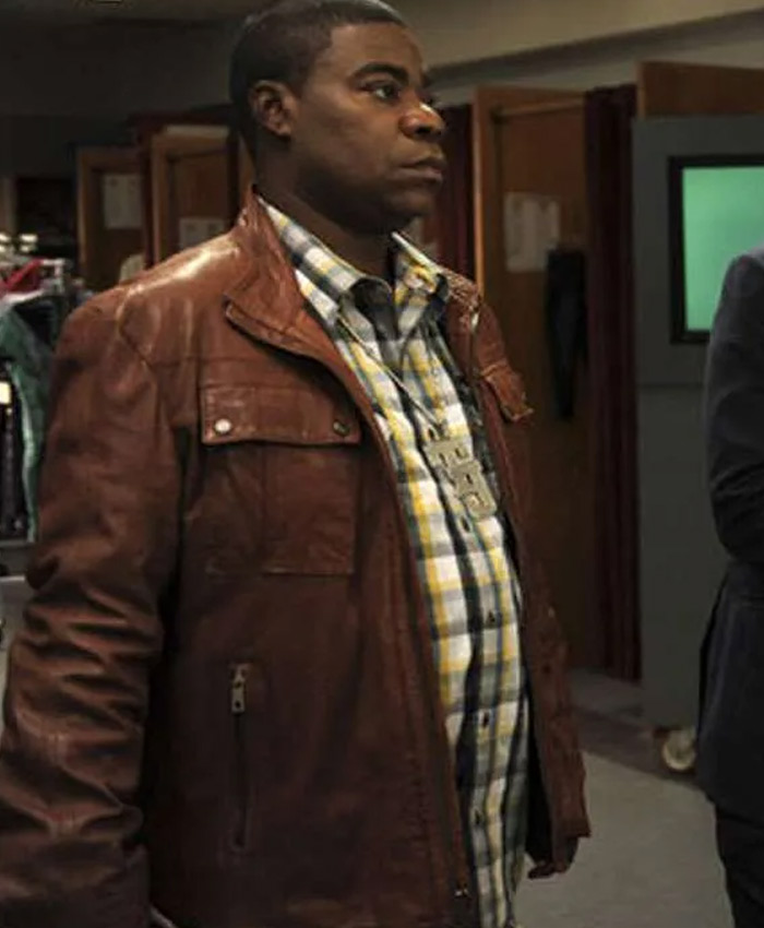 Tracy Jordan 30 Rock Brown Leather Jacket
