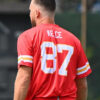 Travis Kelce Kansas City Chiefs Chiefs Practice Red 87 T-shirt