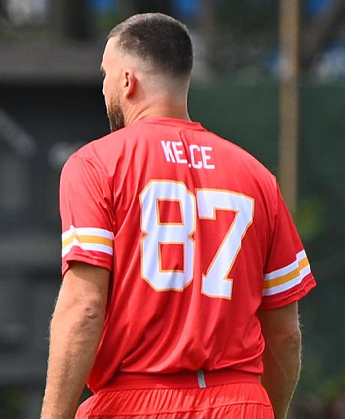 Travis Kelce Kansas City Chiefs Chiefs Practice Red 87 T-shirt