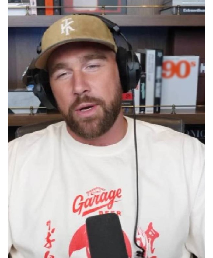 Travis Kelce 2025 Garage Beer Brewmite White Shirt