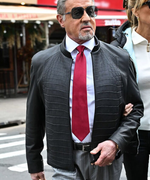 Tulsa King Dwight Manfredi Black Leather Jacket