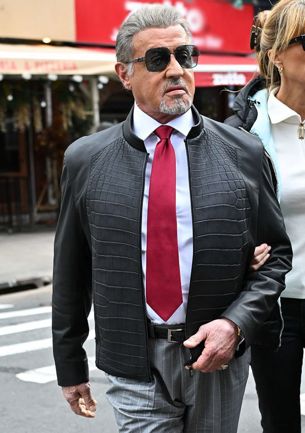 Tulsa King Dwight Manfredi Black Leather Jacket