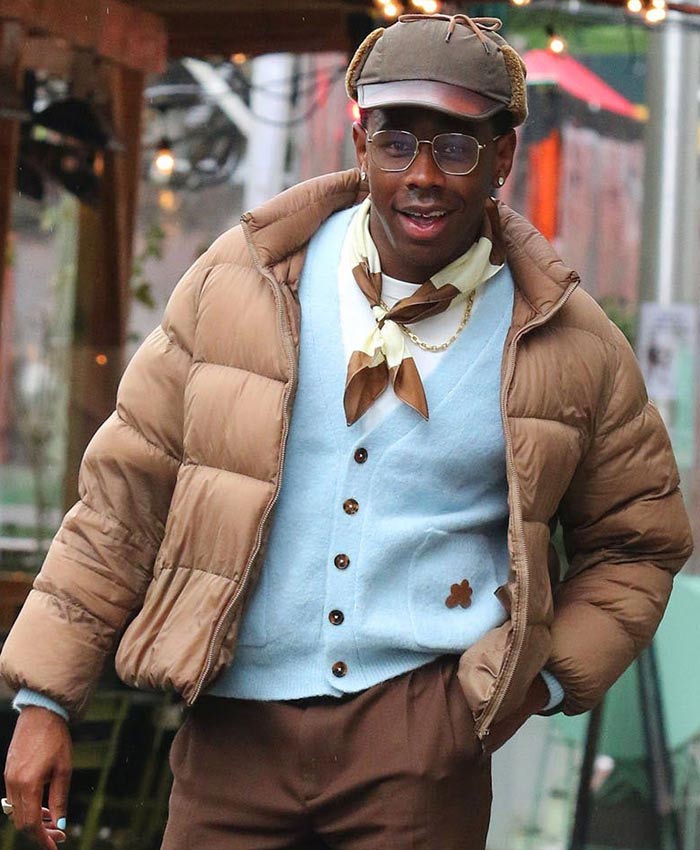 Tyler The Creator Brown Puffer Jacket