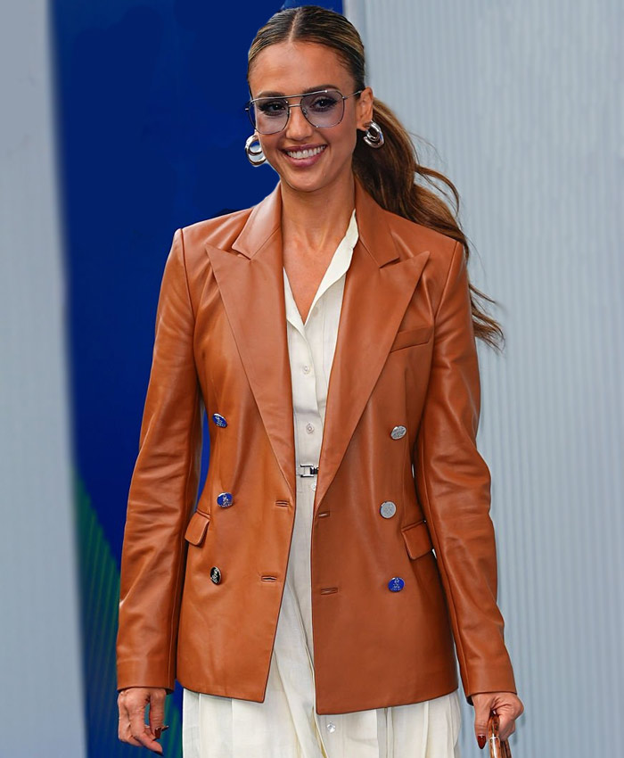 US Open 2025 Jessica Alba Blazer