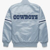 Unisex HOMAGE X Starter Cowboys Grey Satin Starter Jacket