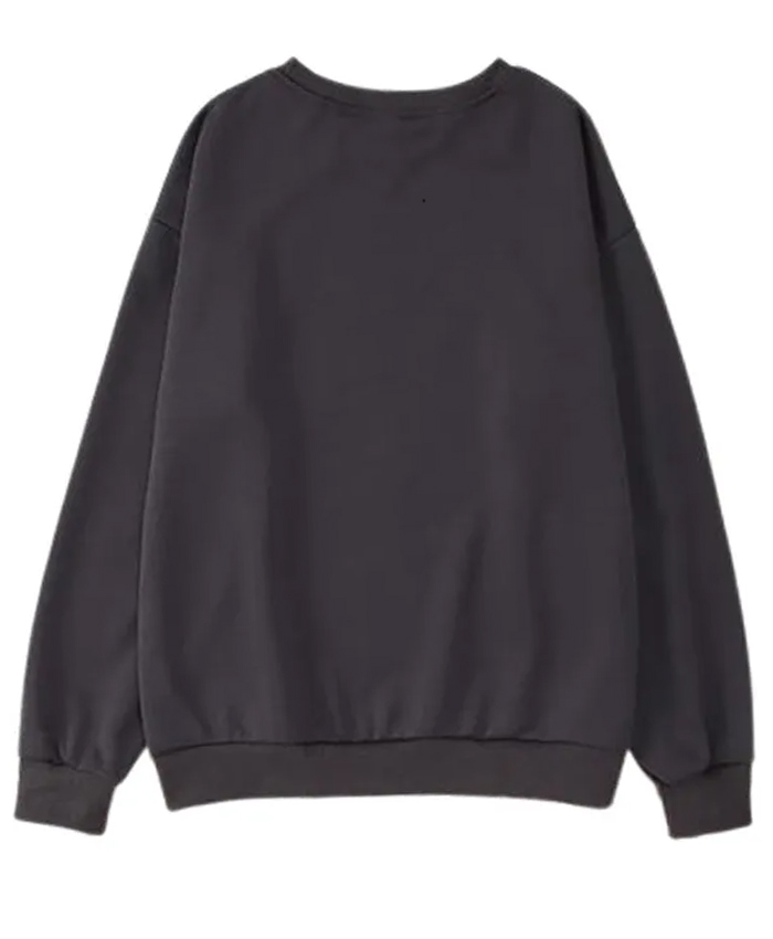 Unisex Halloween Pumpkin Dog Ghost Printed Black Sweatshirt