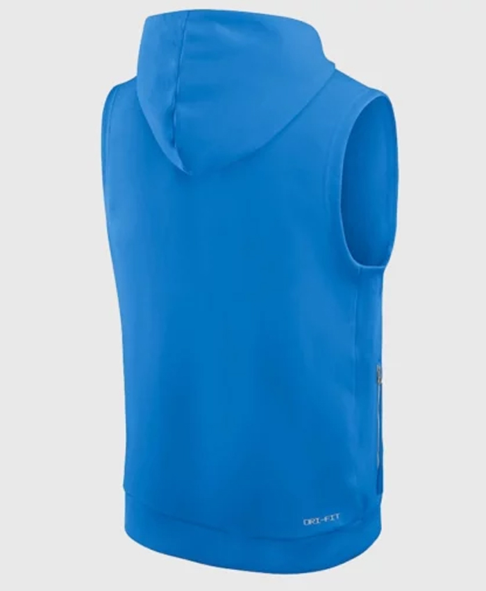 Unisex Los Angeles Chargers Sideline Sleeveless Blue Hoodie
