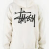 Unisex White Stussy Pullover Style Hoodie