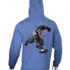 Unisex Halloween Venom Printed Blue Hoodie
