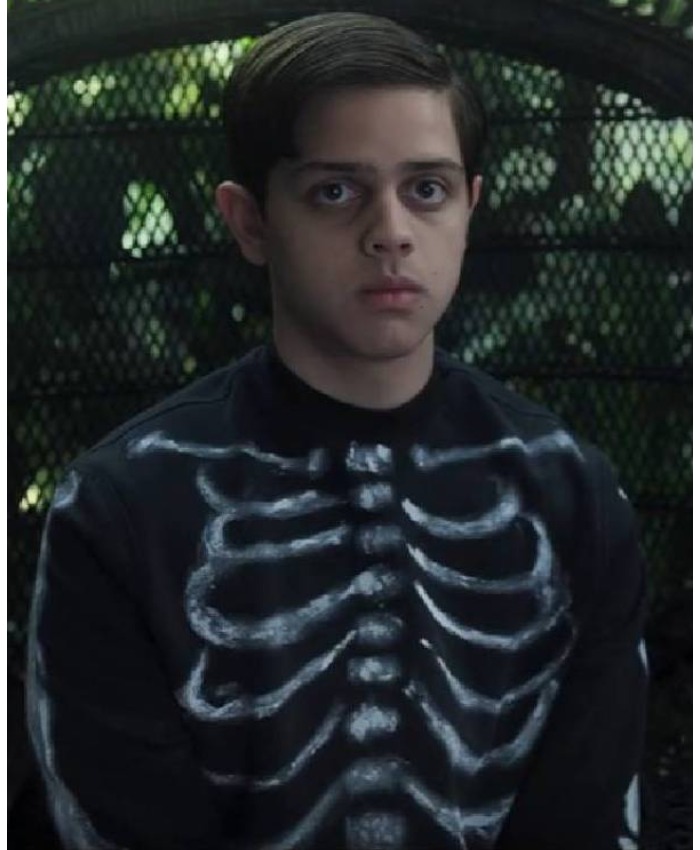 Pugsley Addams TV Series Wednesday 2025 Isaac Ordonez Skeleton Printed Shirt