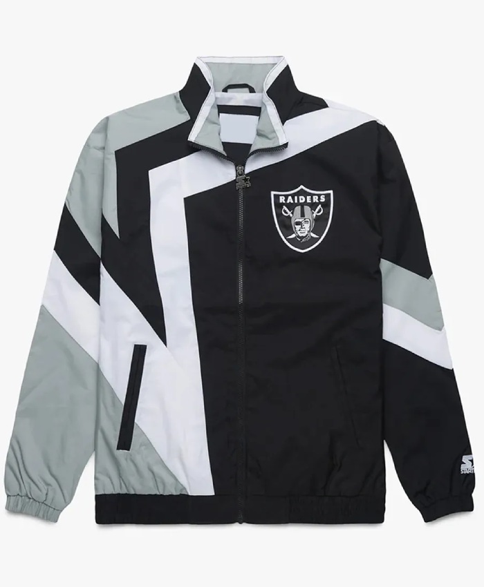 Las Vegas Raiders Windbreaker Full-Zip Jacket Black and Gray