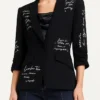 Women's Lover Letter Trim Blazer