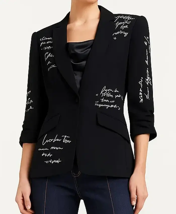 Women's Lover Letter Trim Blazer