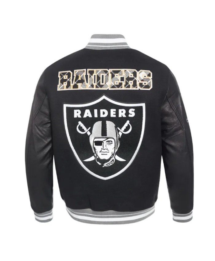 Las Vegas Raiders Prep Varsity WoolLeather Jacket