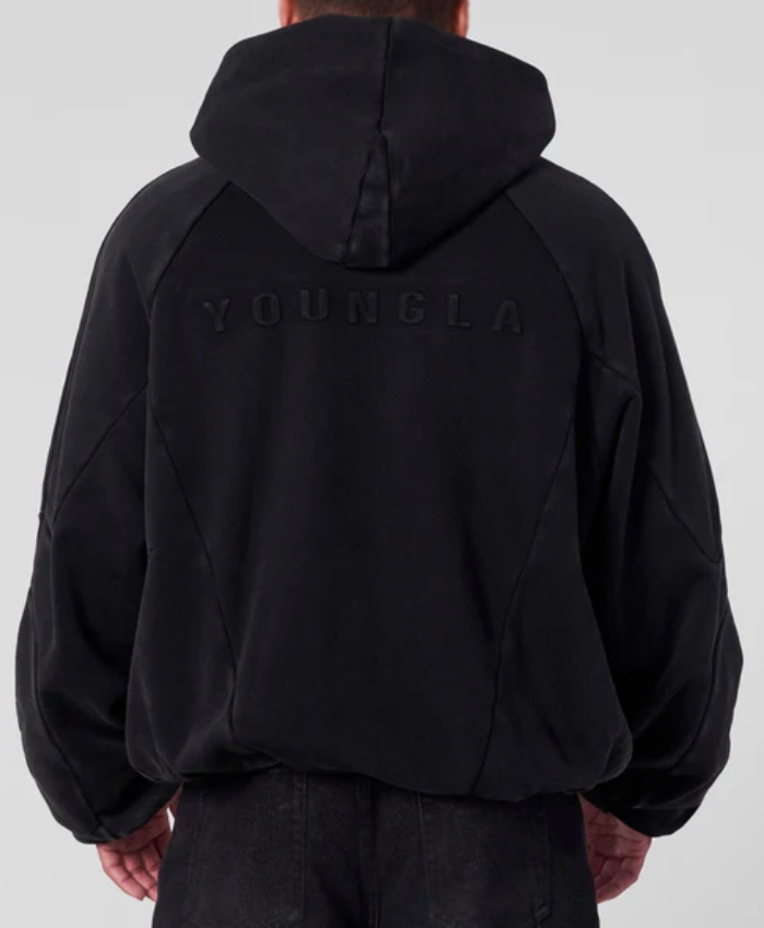 Youngla Superman Shield Black Pullover Hoodie