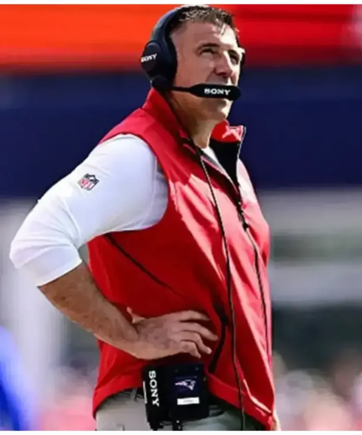 2025 Coach Mike Vrabel New England Patriots Red Vest