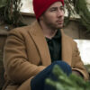 A Very Jonas Christmas Movie 2025 Nick Jonas Brown Wool Trench Coat