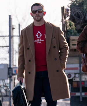 A Very Jonas Christmas Nick Jonas Brown Coat