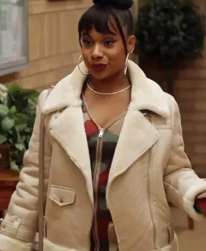 Abbott Elementary Amber Shearling Jacket