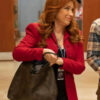Abbott Elementary S03 Lisa Ann Walter Red Wool Jacket