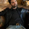 Adam Scott Loot S03 Black Leatther Jacket
