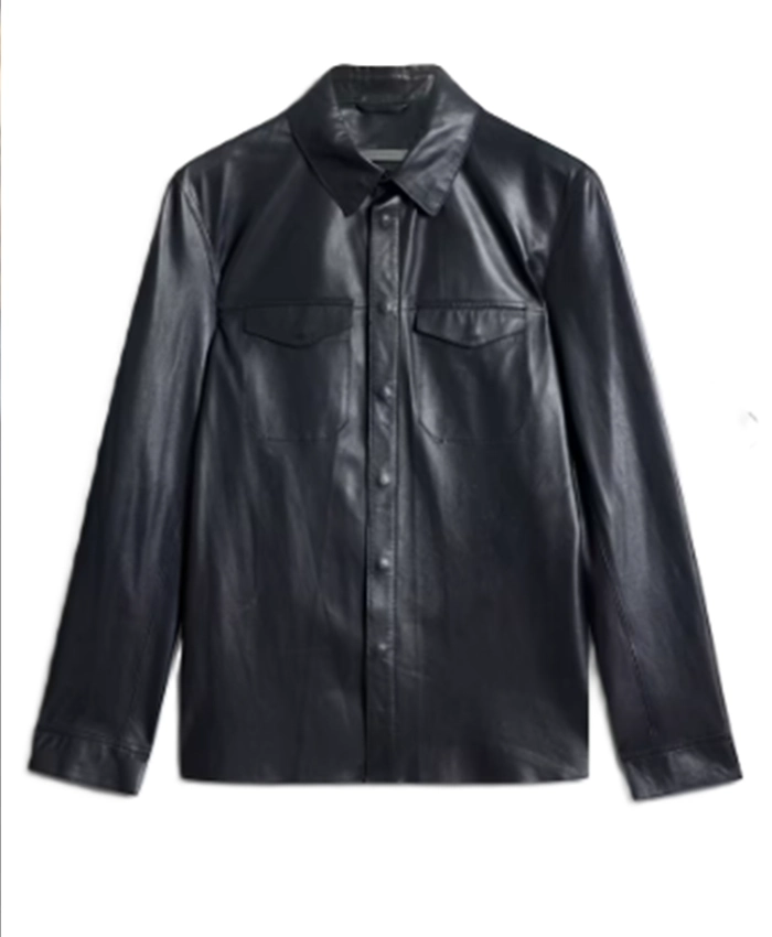 Adam Scott Loot S03 Black Leatther Jacket For Sale