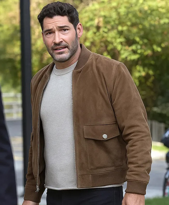 Agent Hart Hoxton CIA Tv Series Brown Suede Leather Bomber Jacket