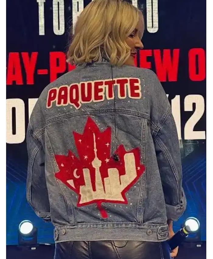 All Elite Wrestling All Out 2025 Toronto Renee Paquette Blue Denim Canada Jacket