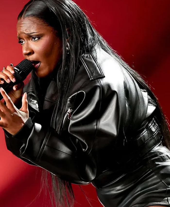 Amaarae Coachella 2025 Black Leather Jacket