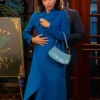 Amelia Heinle The Young and the Restless Blue Wool Coat