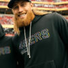 American Footballer George Kittle 49ers Crucial Catch Black Hoodie