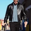 American Footballer Travis Kelce Black Leather Jacket