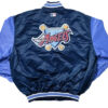 Anaheim Angels Navy and Light Blue Satin Starter Varsity Jacket